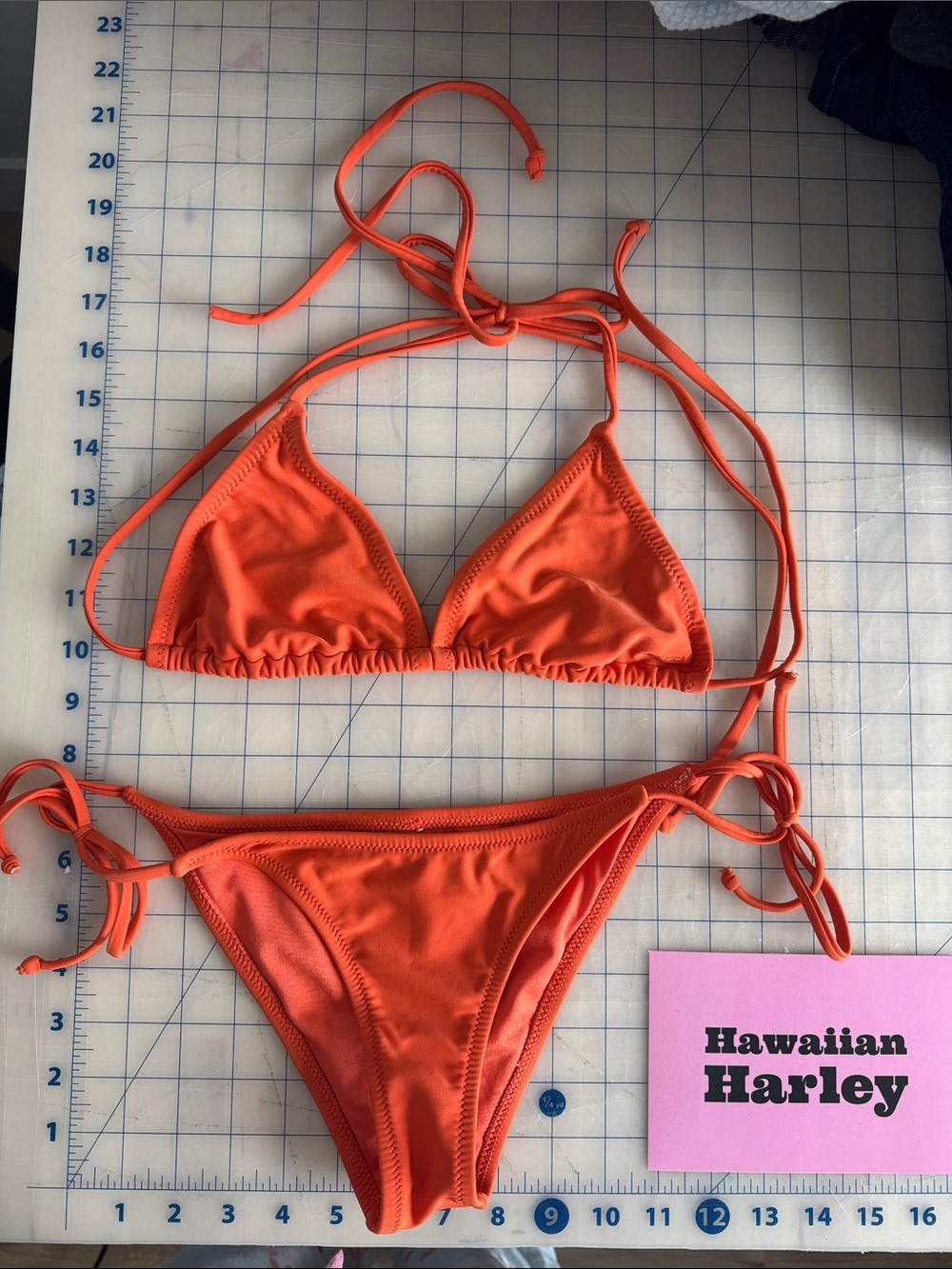 VOLCOM Orange Triangle String Bikini